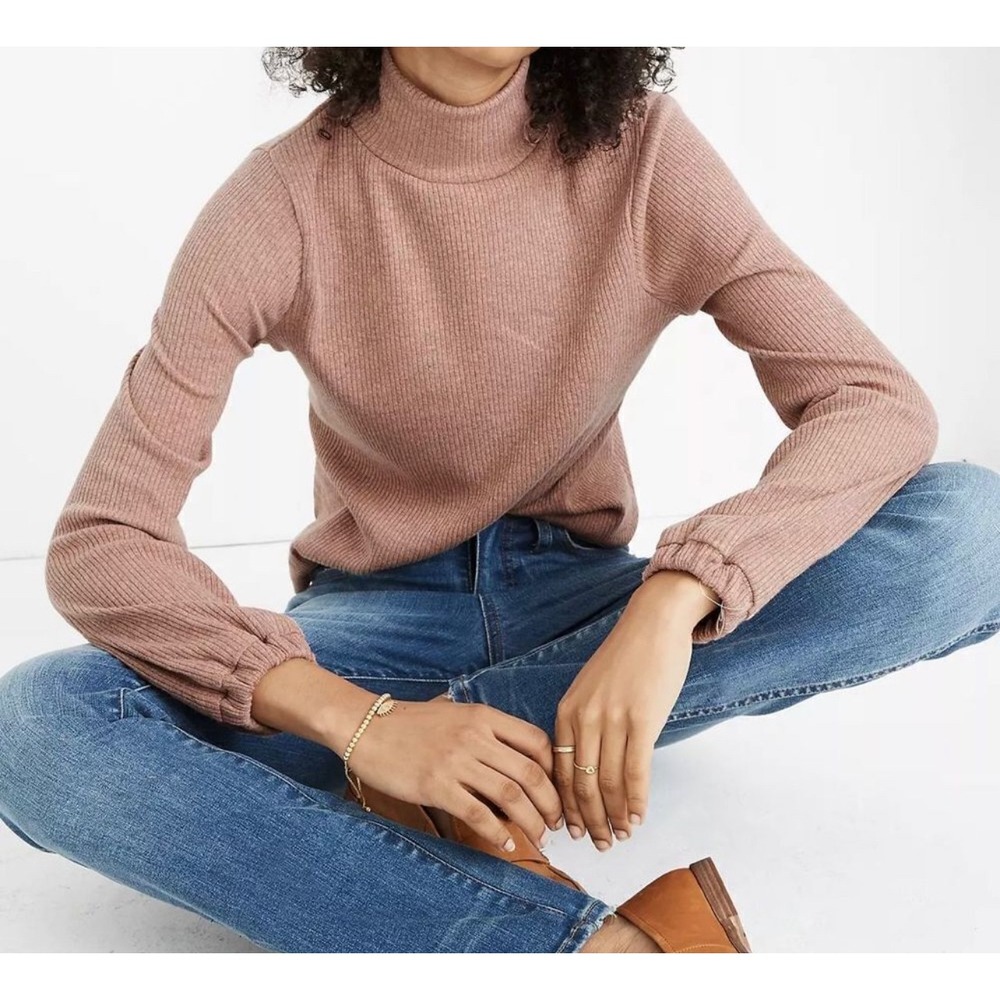 Madewell Ribbed TurtleNeck Long Sleeve Sweater Top XS